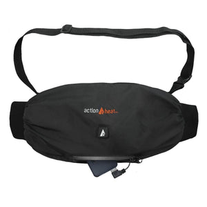 ActionHeat black heated hand muff with adjustable strap and battery pack