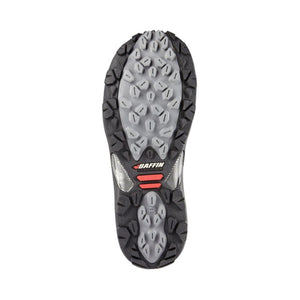 Baffin boot rubber outsole with grey and black tread pattern