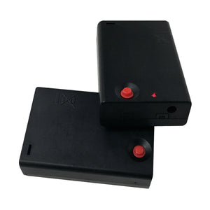 Two black ActionHeat battery packs with red power buttons