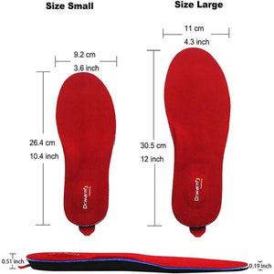 Dr.Warm Unisex Rechargeable Heated Insole with Remote Control Foot Warmers