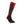 Red and black knee high compression sock with side snap fasteners