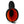 Top view of a black rubber boot with a bright orange interior lining
