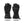 Black heated winter gloves with adjustable wrist straps and power button