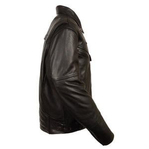 Milwaukee Leather Men's Side Set Belt Utility Pocket Motorcycle Jacket