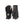 Hestra black leather and fabric work gloves with yellow stitching