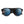 Black frame sunglasses with blue reflective photochromic lenses