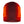 Red ribbed knit beanie with glowing orange heating element graphics on the sides