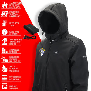 ActionHeat Los Angeles Rams 5V Men's Softshell Battery Heated Jacket