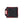 Open black and red portable solar charger case with internal cable storage