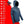 Blue heated jacket with waterproof features and power bank specifications listed on a red background