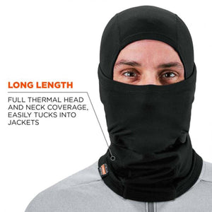 Ergodyne N-Ferno 6844 Dual-Layer Balaclava Face Mask - Black