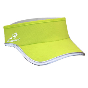 Headsweats neon yellow visor with reflective trim