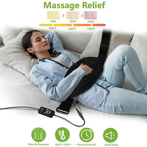 UTK Far Infrared Heating Pad with Vibration Massage for Lower Back