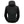 Back view of a black NexGen hooded softshell jacket