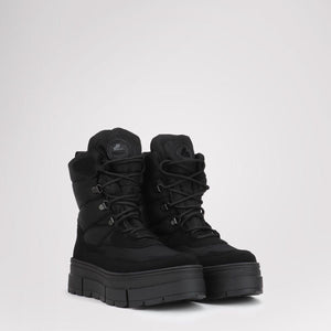 Pajar black lace up winter boots with thick platform soles