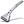 Silver telescopic ice scraper with black rubber blade and handle buttons
