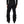 Back view of Helly Hansen black ski pants worn with ski boots