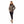 Woman wearing a Gobi Heat camo print heated jacket with black leggings and brown winter boots