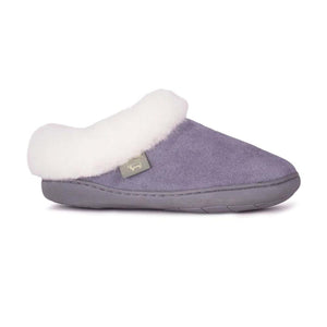 Cloud Nine Sheepskin grey suede slipper with white wool lining