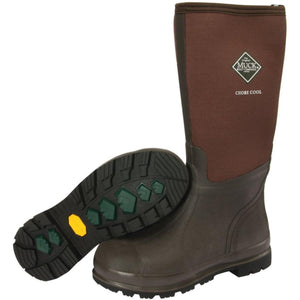 Brown Muck Chore Cool tall rubber work boot with treaded sole