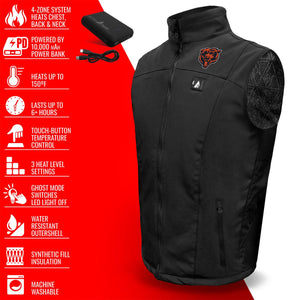 ActionHeat Chicago Bears heated vest with power bank and feature list