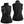 Front and back view of a black Gerbing heated vest with a high collar and zippered pockets