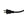 Black two prong electrical power cord plug