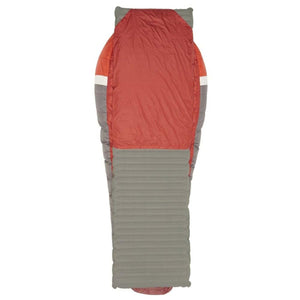 Sierra Designs red and grey mummy sleeping bag