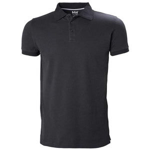 Helly Hansen black short sleeve polo shirt with three button placket