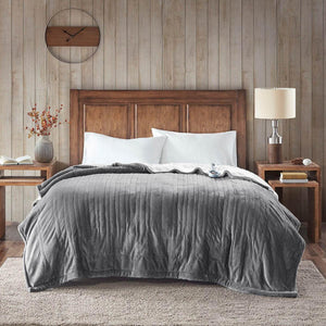 Woolrich Heated Plush to Berber Blanket - King