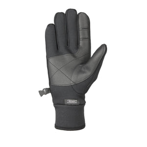 Seirus black waterproof breathable glove palm view