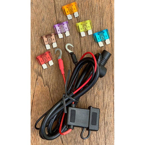 Volt Heat wiring harness with assorted colored blade fuses