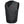 Black sleeveless heated vest with front zipper and power button