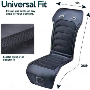 Zone Tech 12V Comfortable Cooling Car Seat Cushion - Black