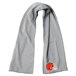 Grey cooling towel with Cleveland Browns helmet logo