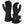 Pair of black Temp 360 heated gloves with battery pack in wrist pocket