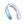 Torras blue and white wearable neck fan with ventilation grilles