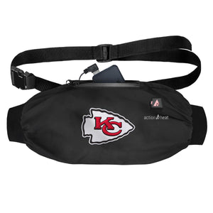 ActionHeat Kansas City Chiefs black heated hand warmer pouch with battery pack