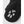 Hestra black knit mitten with white embroidered paw print detail