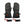 Pair of black Glovii heated mittens with red power buttons and wrist straps