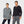 Man and woman wearing Venture Heat zip up hoodies in grey and black