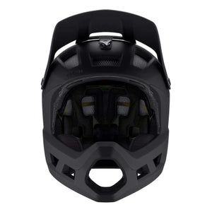 Smith Optics matte black full face mountain bike helmet front view