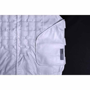 White Peke Safety quilted vest with side pocket