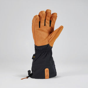 Gordini tan leather and black fabric winter glove