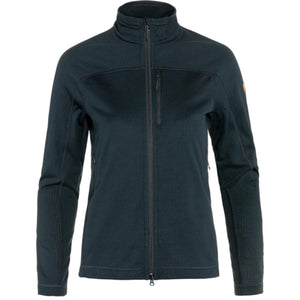 Fjallraven dark green fleece jacket with full zip and chest pocket