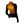 Back view of black long sleeve shirt with glowing orange heating elements on neck and upper back