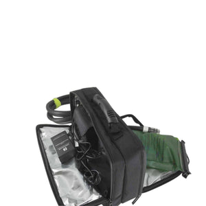CompCooler black insulated carrying case with battery and cooling pack inside