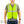 Man wearing a high visibility lime green safety vest with reflective strips