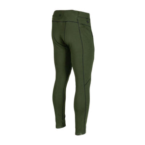 Mobile Warming olive green base layer leggings with black seam detailing