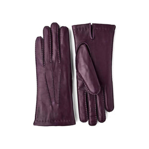 Hestra purple leather gloves